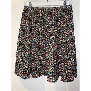Anthropologie Tabitha Multicolor Abstract Floral Print Skirt‎ XS Pleated NWOT